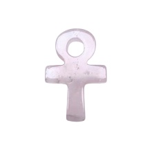 Rose Quartz Ankh Pendant (20x30mm) Handmade Craved for DIY Making Jewelry