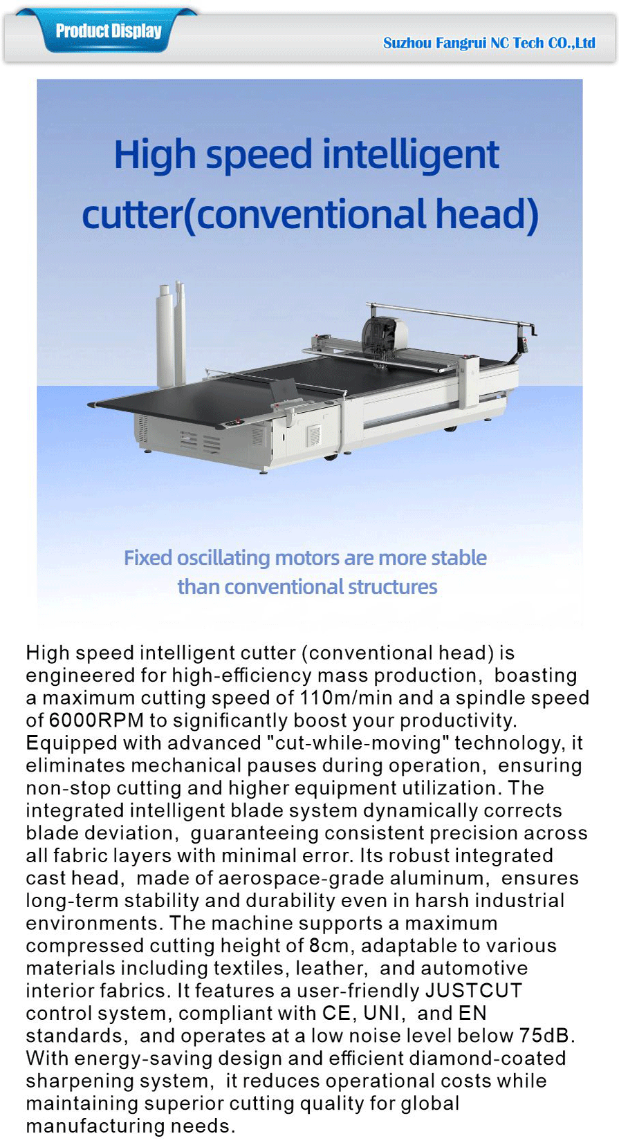 Standard speed cutting machine