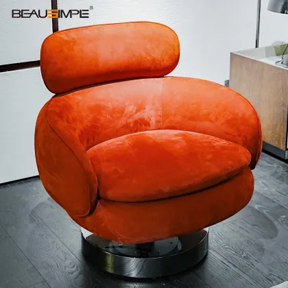 Contemporary Red Leather Lounge Chair