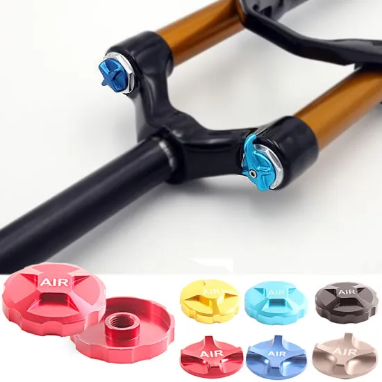 Bike Front Fork Air Nozzle Cover Air Fork Bicycle Shockproof Protector Shoulder Cap Aluminium Alloy Cover Practical Accessory