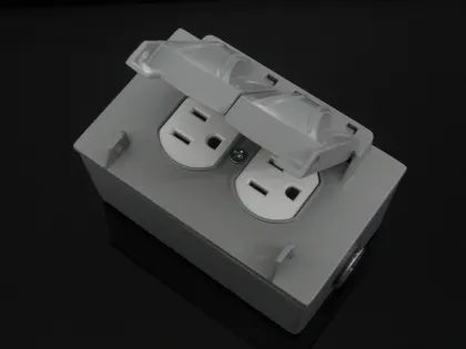 IP66 Protection Level Electric iron floor plug socket box suit for nema receptacle