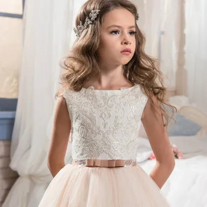 Boutique Wholesale Kids' Flower Girl & Prom Dresses - Lace Gowns for Girls 2-13Y