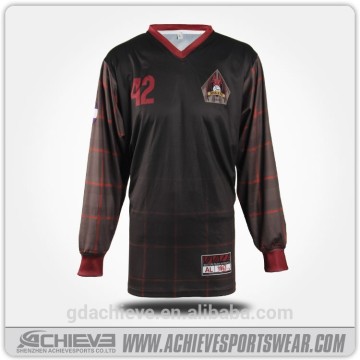 custom designs long sleeve soccer jersey shirt/ soccer clothing