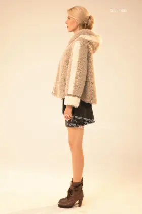 Short Winter Lady Merino Shearling Jacket