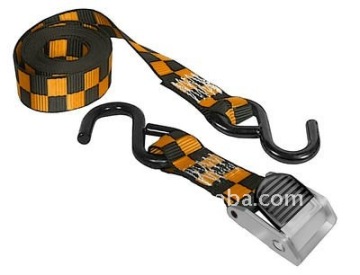 Polyester strapping with vinyl hooks