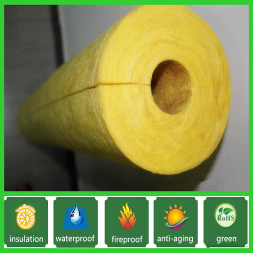 High Temperature glass wool pipe insulation glass wool pipe