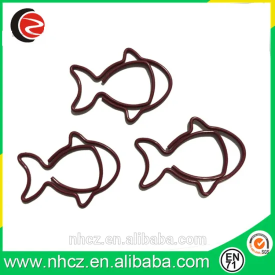 Red Fish Shaped Paper Clips