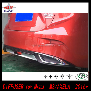 ABS Unpainted Rear Lip Spoiler Body Kit for Mazda Axela 2014-2016