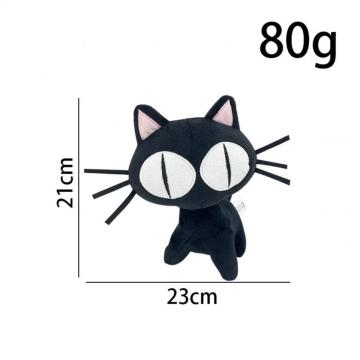 Juguete de peluche de gato negro simulativo para niños