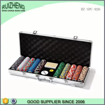 Custom cheap aluminum case 500 poker chips