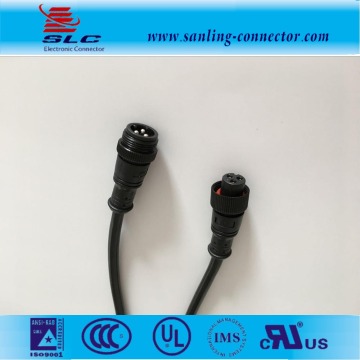 UL2464 18AWG IP67 Waterproof Cable M18 3pin male and female set DC cable connector