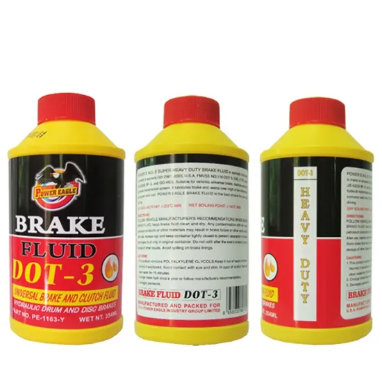 Heavy Duty Hydraulic Brake Fluid DOT3 250ml/500ml Iron Can for Car Brake System