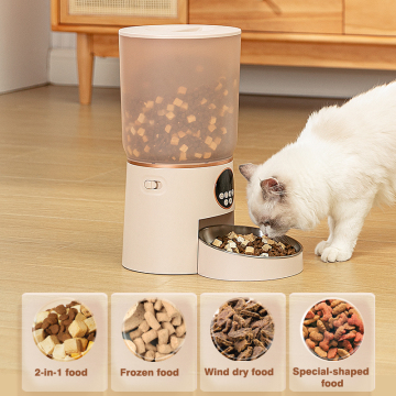 Alimentador de mascotas de lujo inteligente inteligente con logotipo personalizado, temporizador y función automática