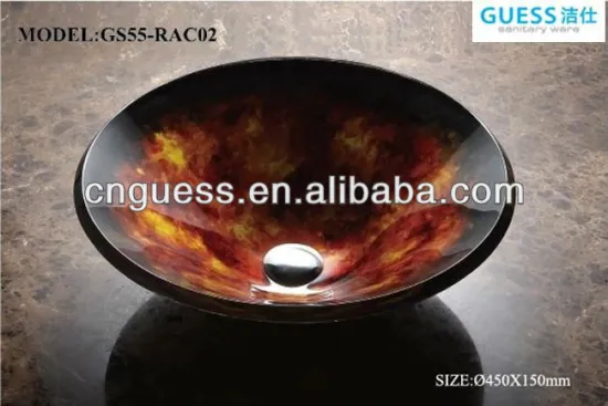 glass bowl/modern glass art basin (GS55-RAC02)