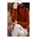 Diamond Twist Flower Turtleneck Pullover Woman