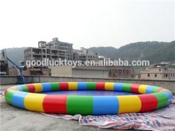 2016 Durable 0.9mm PVC inflatable pool,PVC used large inflatable adult swimming pool
