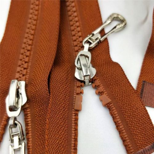 Promotional unique plastic separating coat zippers