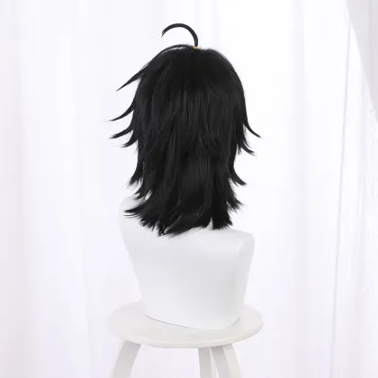 Ainizi 40cm Natura Wave Straight Black Cosplay Wig for Identity V