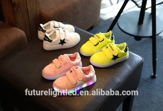 21-30 size cute Cartoon LED lights kids shoes
