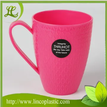 Reusable 500ml PP Plastic Drinking Cups With Handle