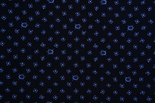 Competitive Price Dark Blue Flower Pattern Printed Fabrics