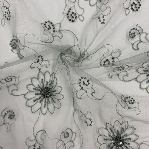 Gorgeous Inflorescence Beads Sequins Embroidery Fabric