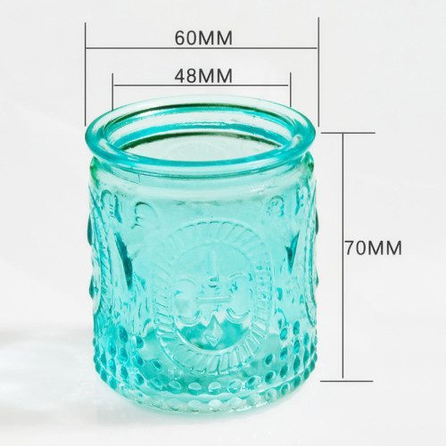 Colored glass scented candle holder