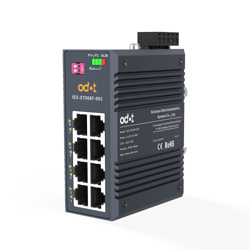 ODOT IES-ST008F-003 8-Port 10/100 Mbps Unmanaged Layer 2 Industrial Ethernet Switch