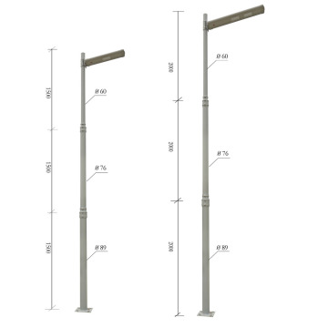 Telescopic Light Pole and CCTV Camera Mast - 4.5m to 6.0m