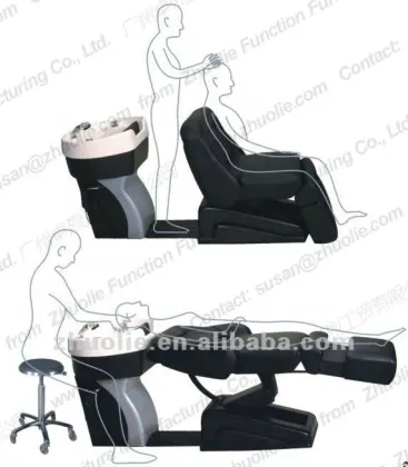 Electric Shampoo Chair Lay Down Washing Shampoo Backwash Chair