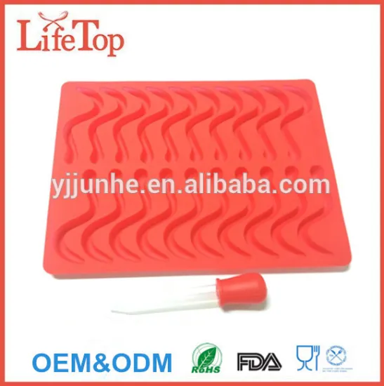 FDA LFGB Silicone Gummy Candy Maker With a 5 ml Dropper