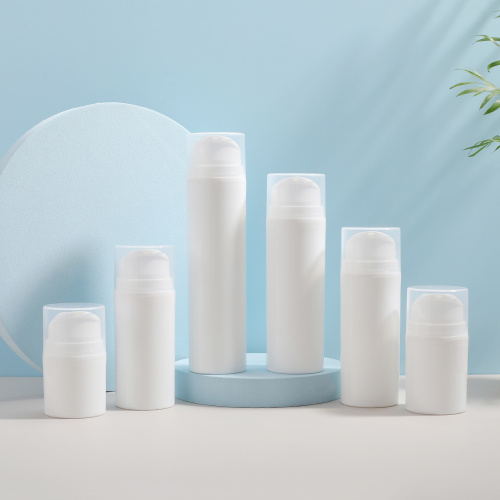 Pp Plastic Airless Pump Bottle White Plastic Airless Vacuum Bottles for Cosmetic Manufactory