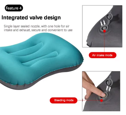 Travel Portable Inflatable Waist Pillow with TPU Composite Elastic Fabric