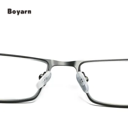 Boyarn Metal Optical Frame for High Nose Bridge - Foster Grant Mens Reading 1.75
