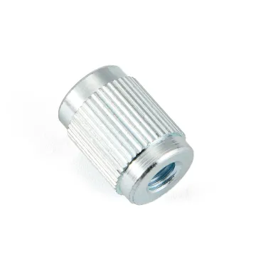 Round Nut Steel Iron Knurl Zinc-plated Turned Lathed