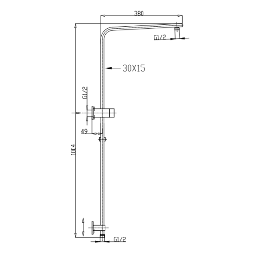 High Standard Brass Shower Column