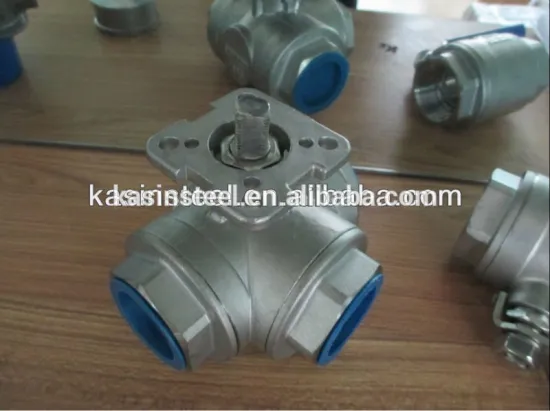 Pneumatic BSP 3 way ball valve