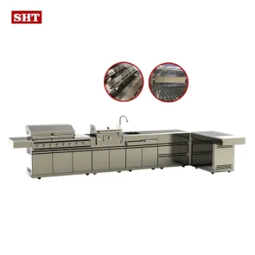 L Shape Products New Outdoor Kitchen Designs Custom BBQ Grill Restaurant