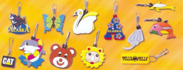 high quality beautiful butterfly shape soft pvc zipper pull label