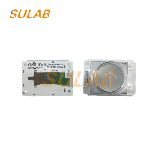 Replacement Parts for SULAB Elevator Lift: Push Button, Gen2 Loophole Hall Cover, Square Panel Switch Box & Call Board (C5MS-1PW12D)