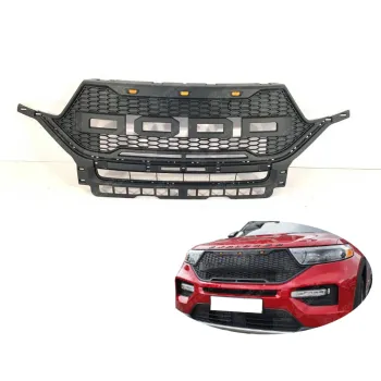 4x4 Replacement Front Bumper Grilles with Amber Light for Explorer 2020