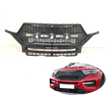 4x4 Replacement Front Bumper Grilles with Amber Light for Explorer 2020