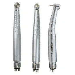 Denshine New Dental High Speed E-generator Fiber Optic LED Handpiece Standard Torque Push Button 3 Water Spray 4 Hole with Oval