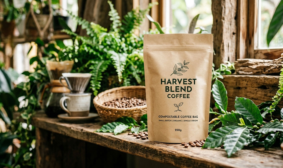 Компостируемые пакеты для кофе для обжарщиков кофе Compostable coffee bags for coffee roasters