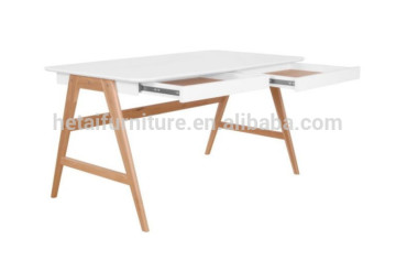 Hot sell modern colorful MDF wooden work desk, solid oak wood bright color modern work desk