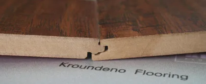 Glossy Laminate Flooring For School , Waterproof Laminated Floors