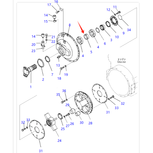 DAMPER SPACER 42C-12-11210 for WA1200-6 HD1500-7