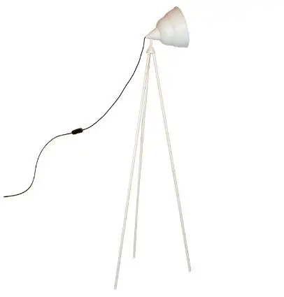 Industrial project brass tripod led floor lamp