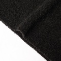 Jet Black Wool Mohair Loop Fleece Knit Fabric