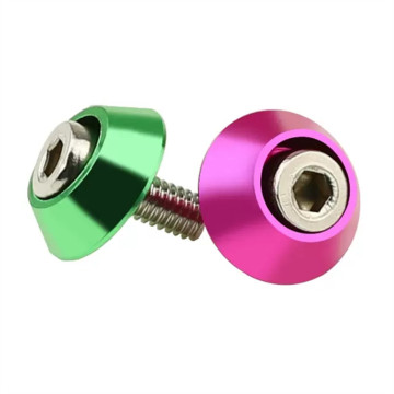 Custom OEM M3 M4 Anodized Cone Cup Washers in Aluminum Alloy: Colored Screw Gaskets and Countersunk Washers